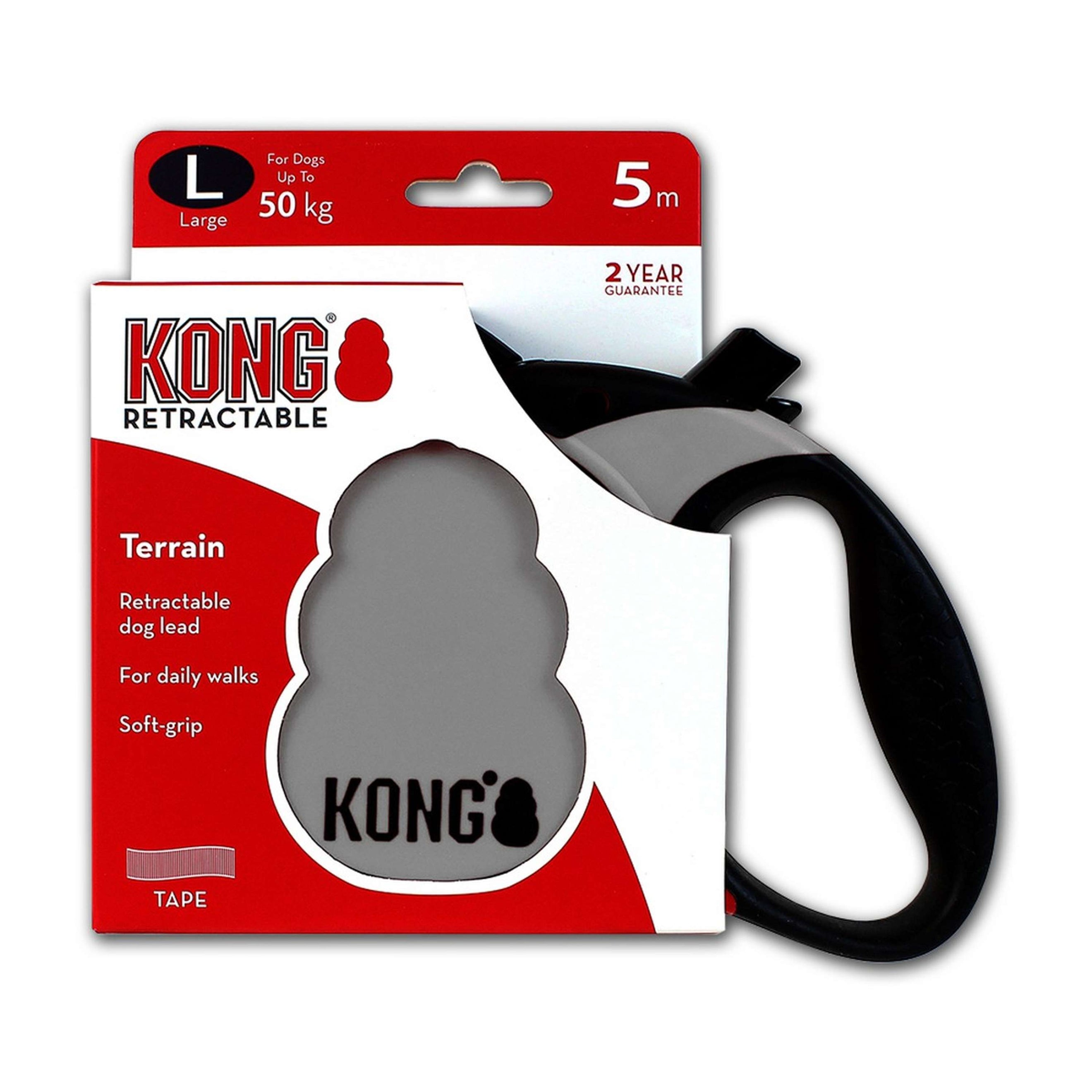 KONG Retractable Leash Terrain 5m Grau