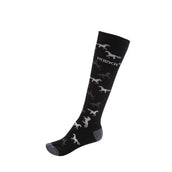 HORKA Socken Pferde Schwarz/Grau