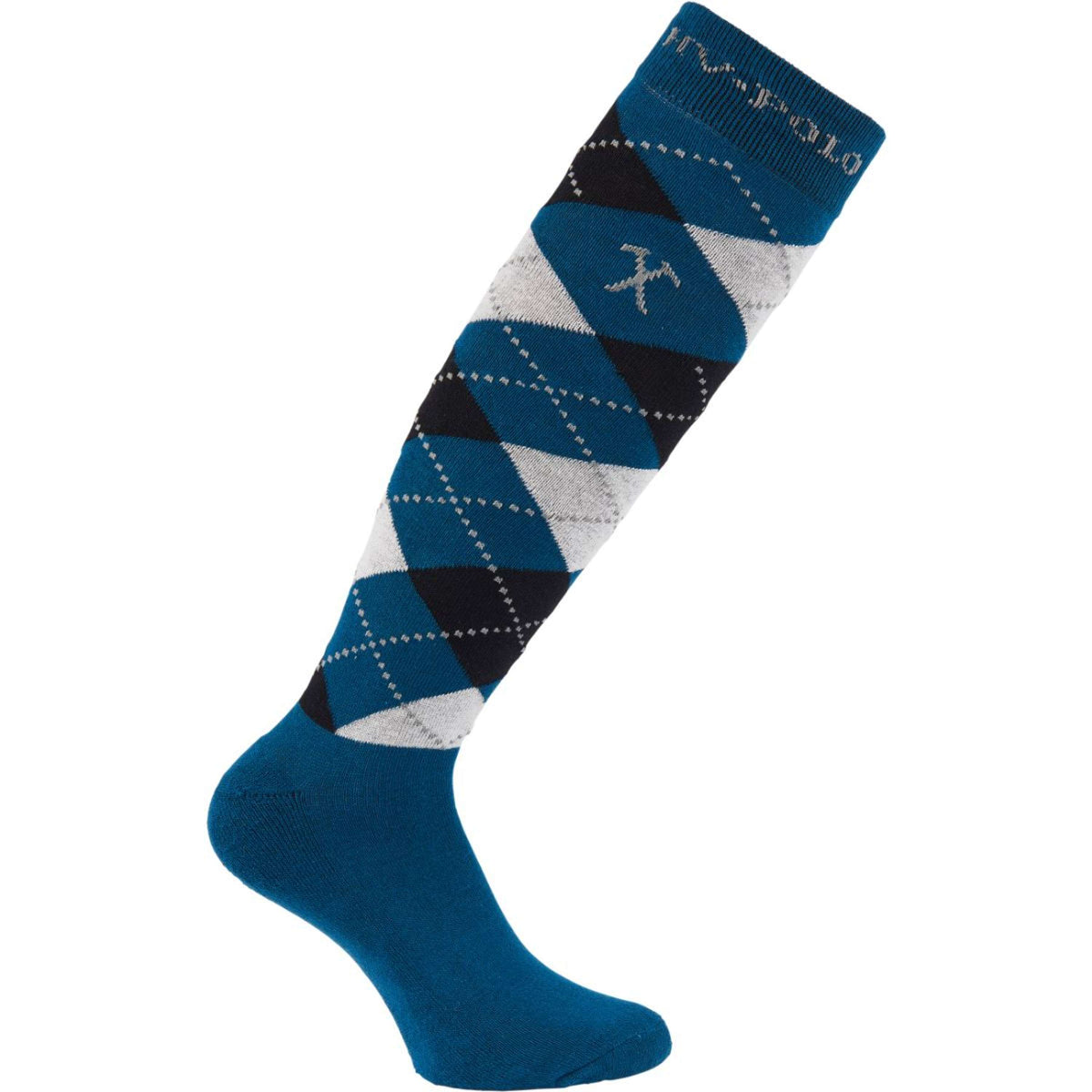 HV Polo Socken Argyle Petrol/Schwarz/Silbergrau Melange