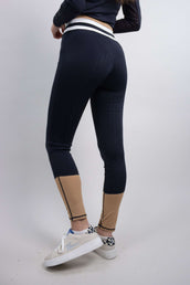 Harcour Reitleggings Brookie Full Grip Navy/Iced Coffee