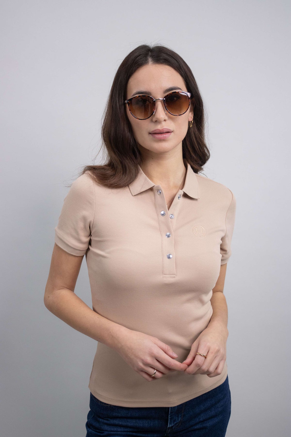 Harcour Polo Poly Damen Sand