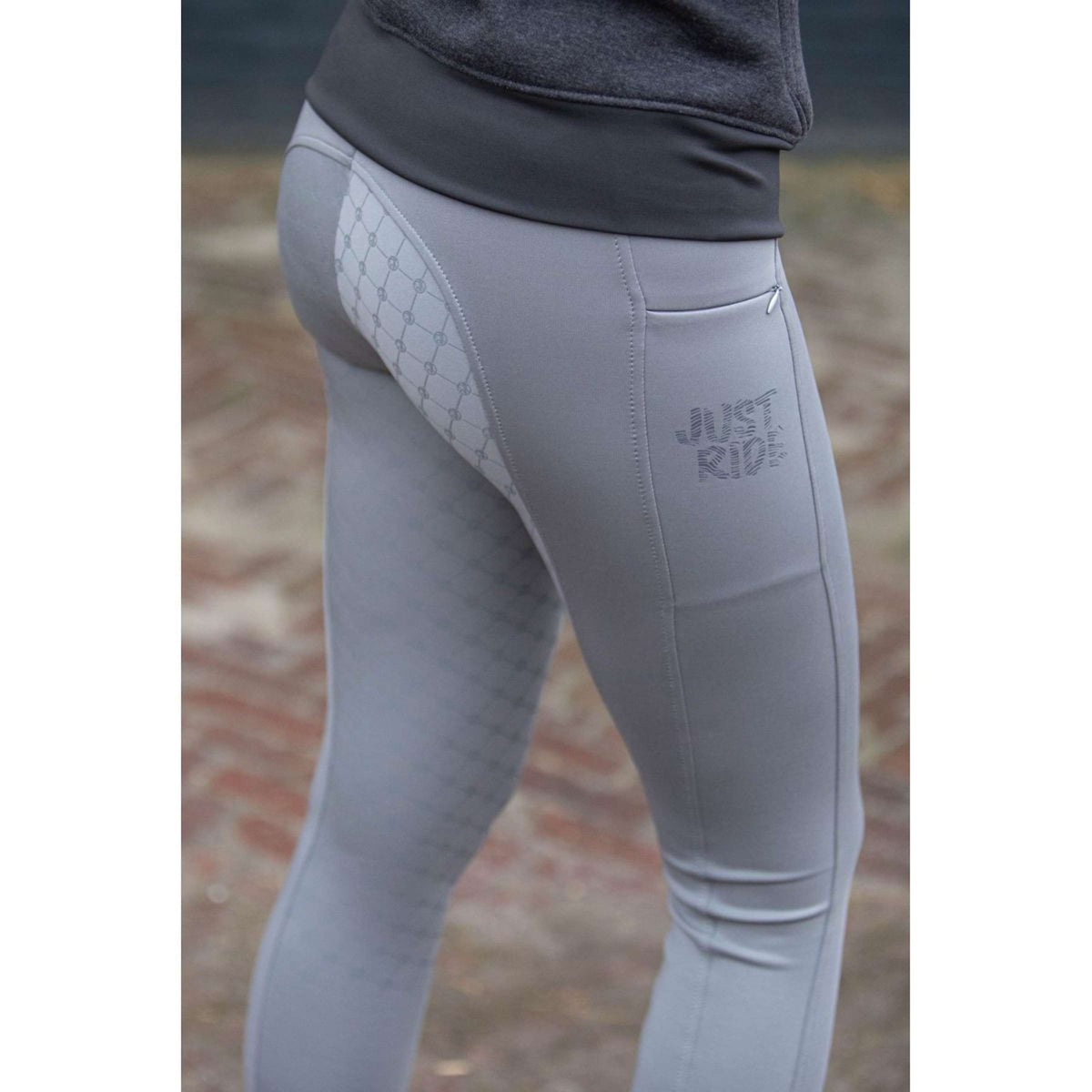 Harry's Horse Reitleggings Equitights Just Ride Urban Full Grip Grau