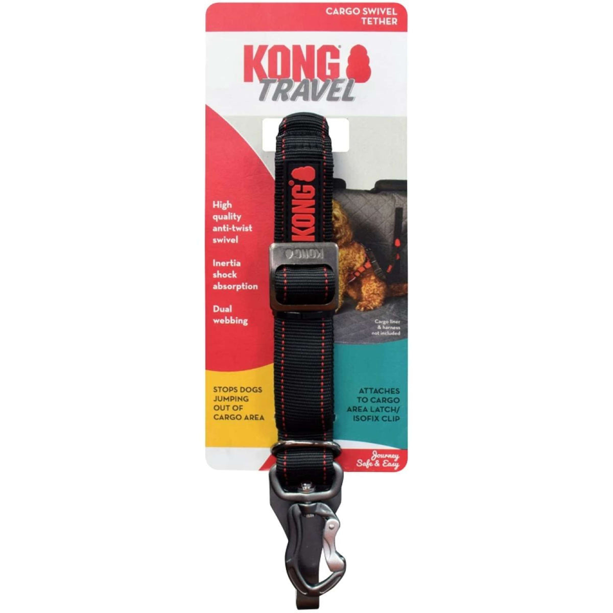 KONG Autogurt Swivel Tether Schwarz