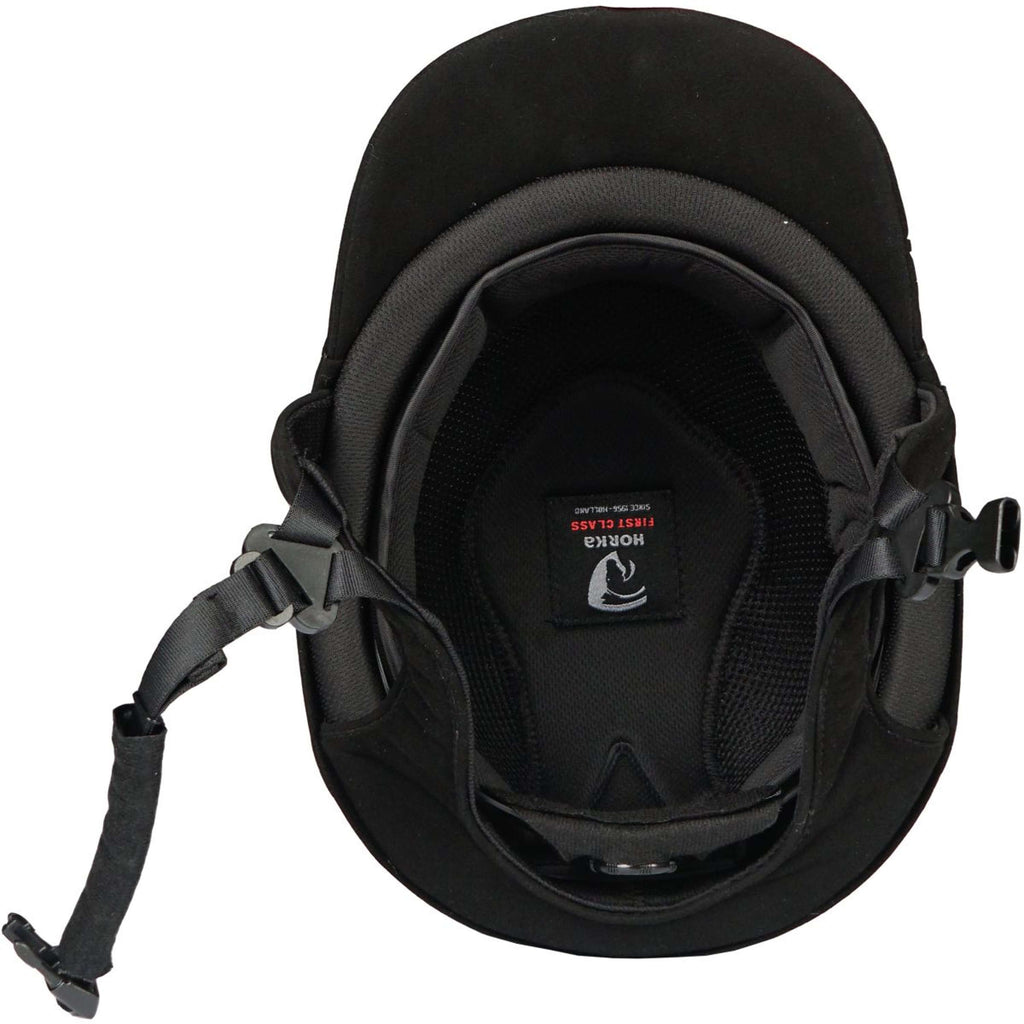 HORKA Reithelm Hawk Leder Schwarz