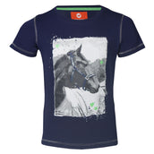 Red Horse T-Shirt mit Print Blau