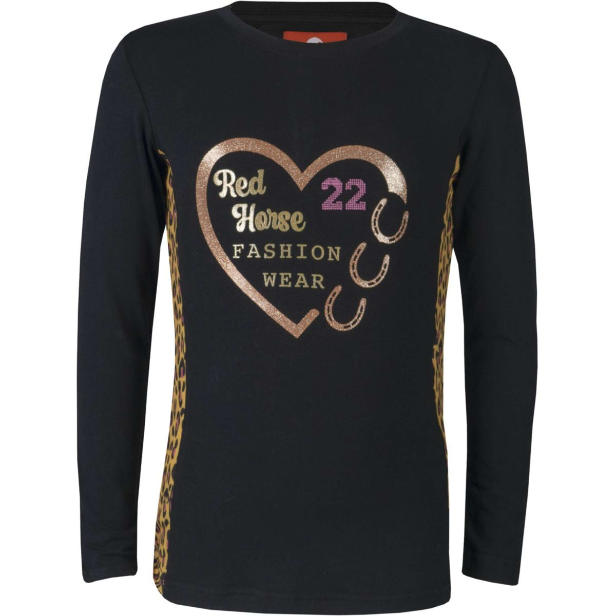 Red Horse Shirt Roar Schwarz