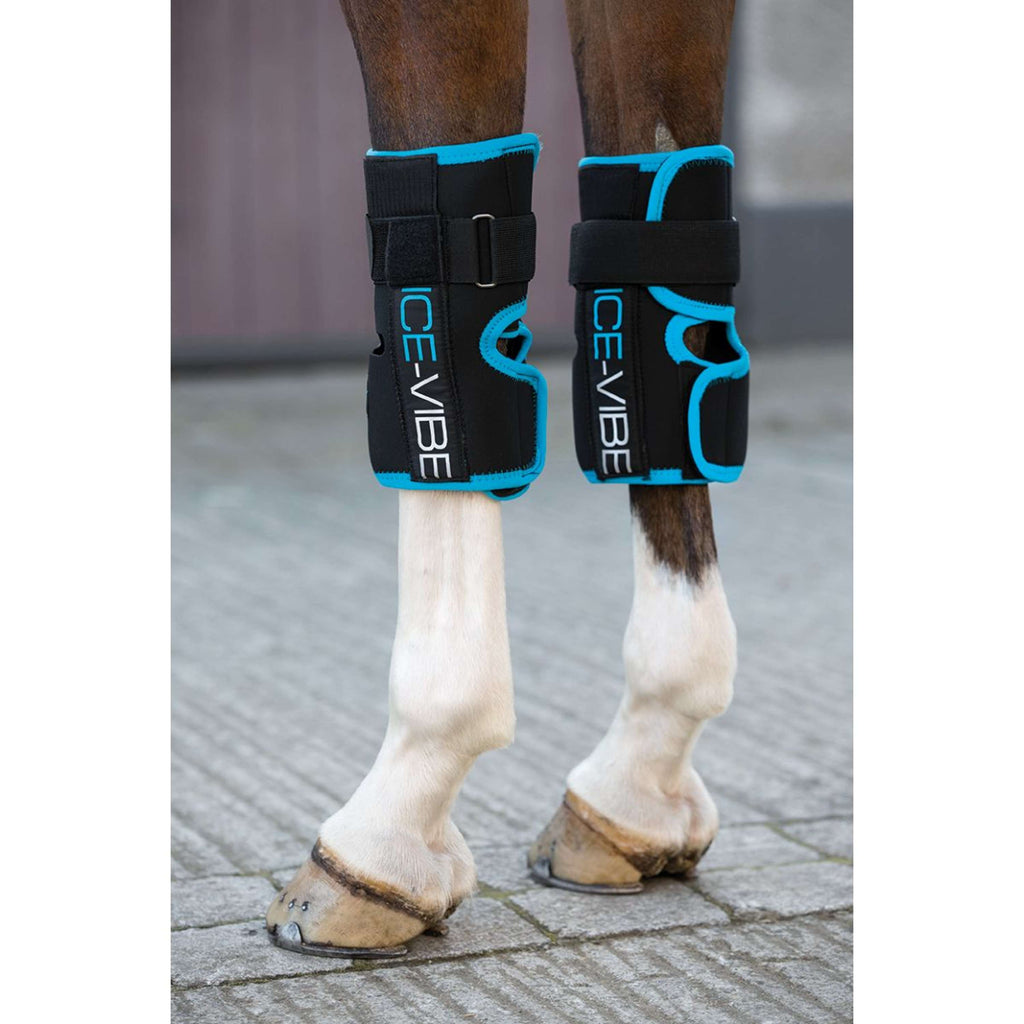 Ice-Vibe Knee Wrap II 2 Stück Schwarz/Aqua