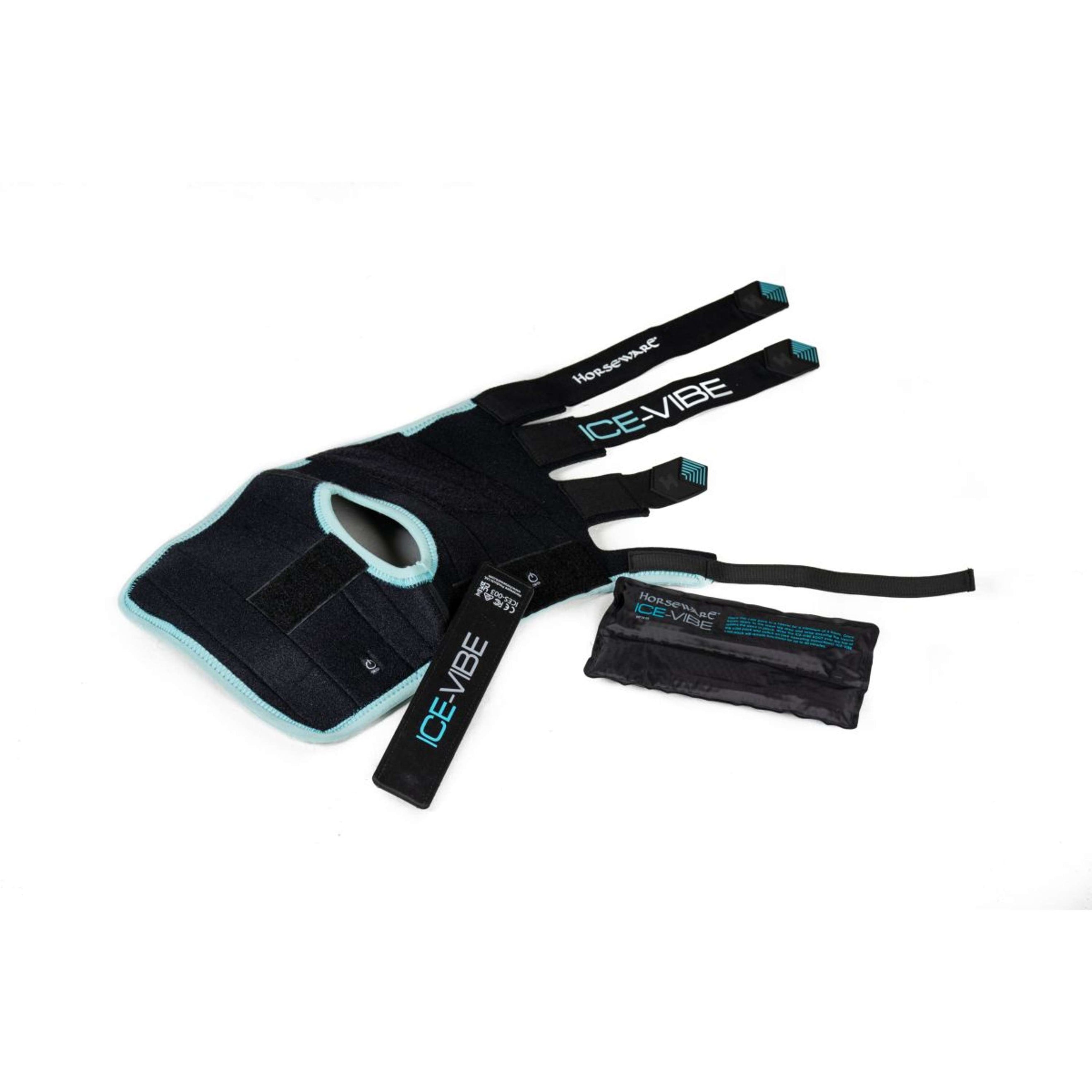 Ice-Vibe Hock Wrap II 2 Stück Schwarz/Aqua Ice-Vibe Hock Wrap II 2 Stück Schwarz/Aqua