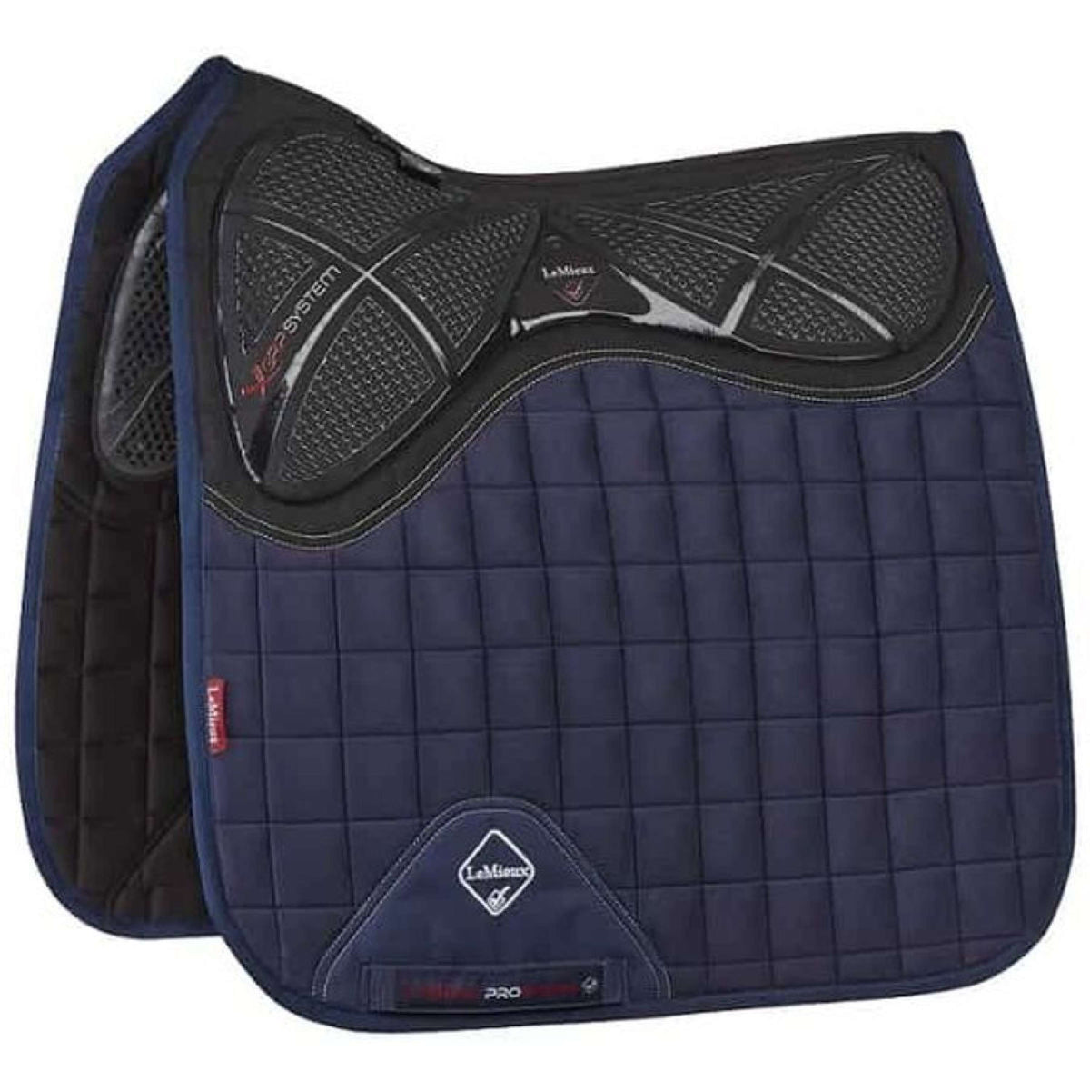 LeMieux Schabracke X-Grip Twin Square Dressur Navy