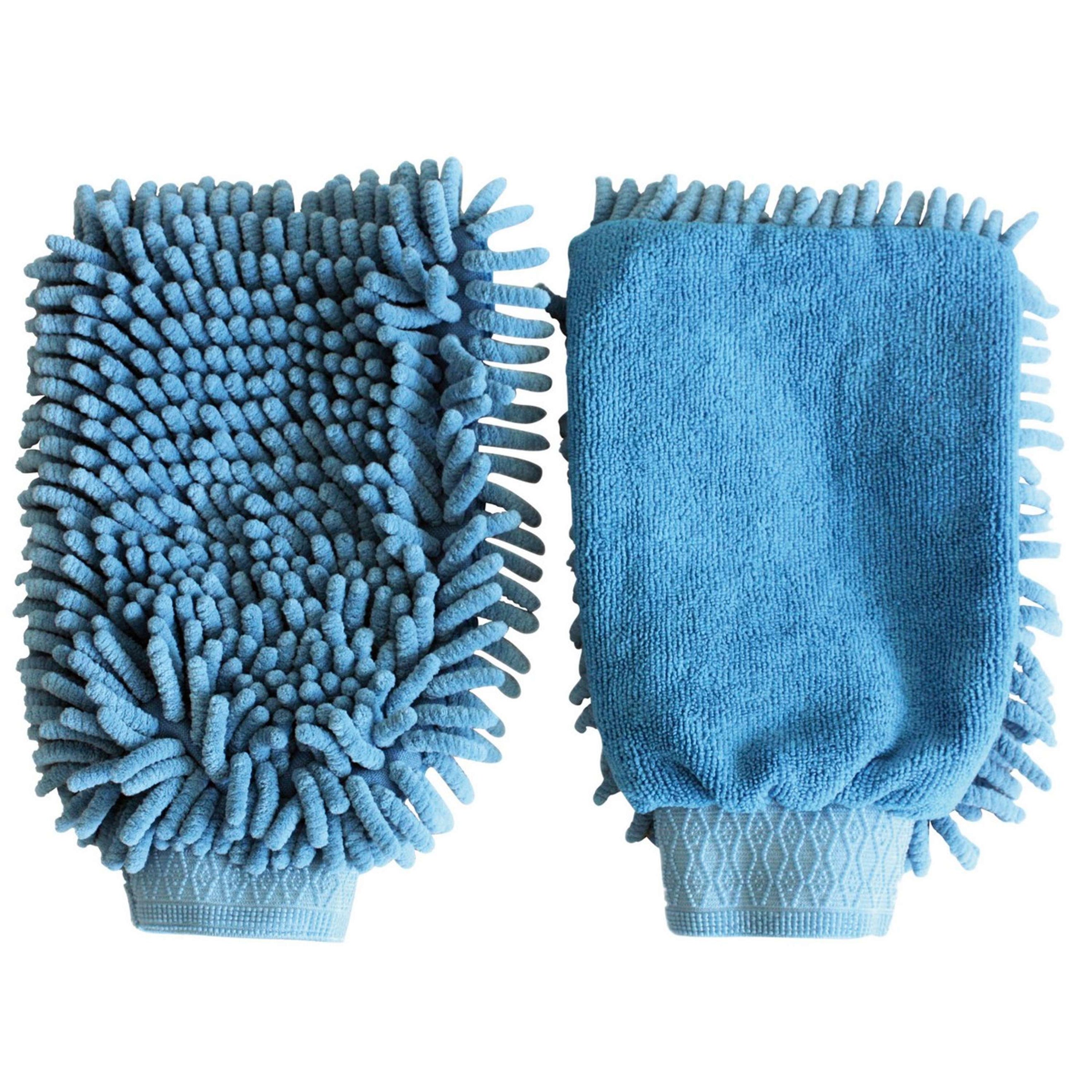 Kerbl Putzhandschuh Microfasern Blau