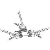 Ako Reparaturset Litzclip 8-teilig verzinkt