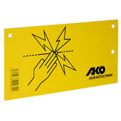 Ako Warnungsschild Achtung Stromdraht Gelb