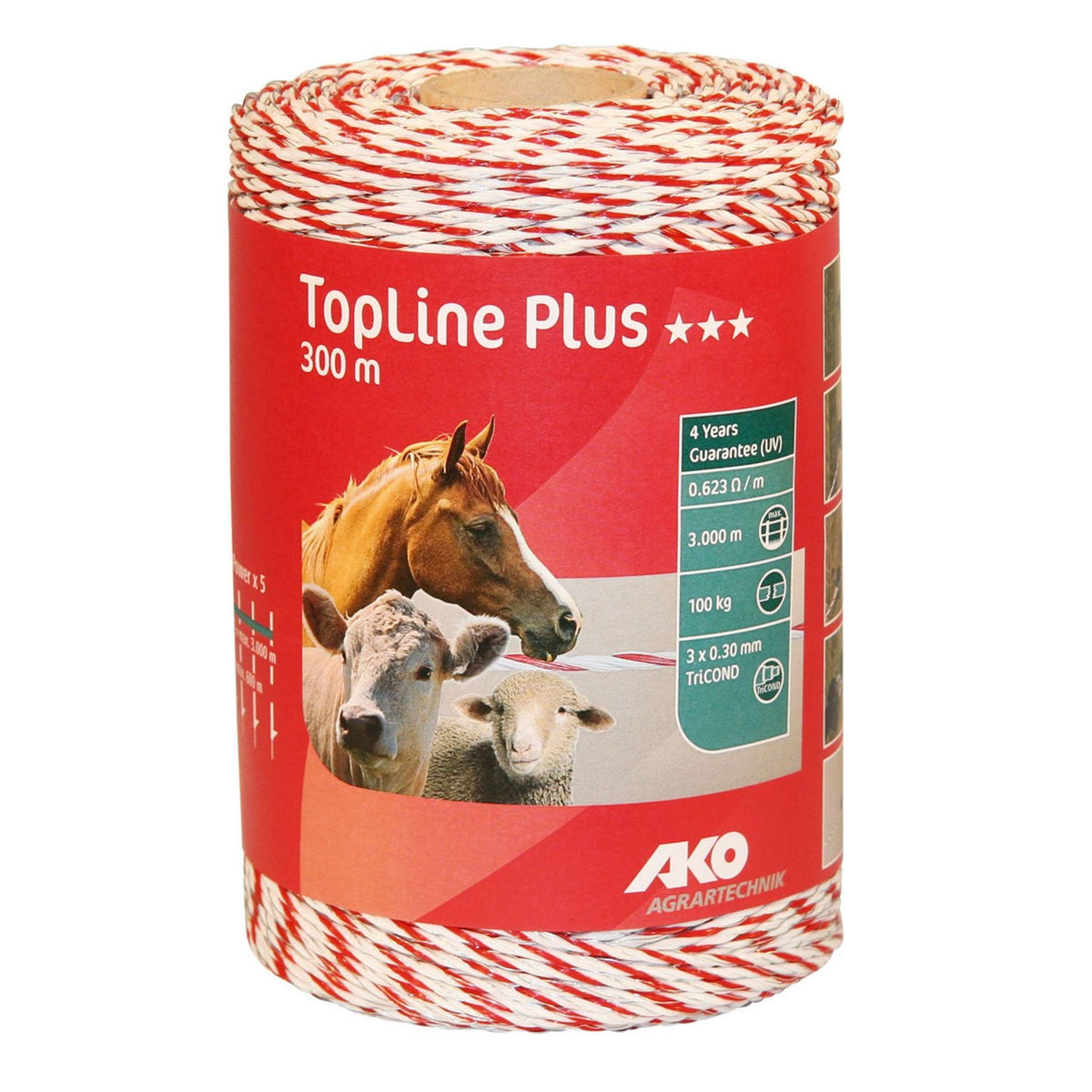 Ako Litze TopLine Plus, Weiß/Rot Weiß/Rot