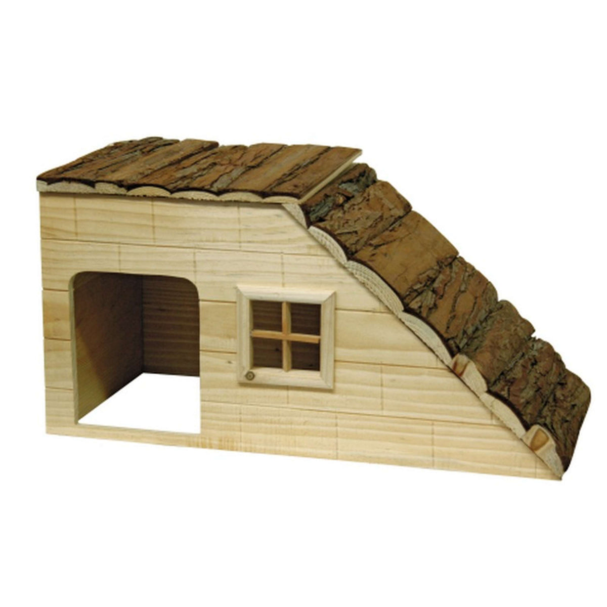 Kerbl Kaninchenhaus Nature Plus mit Treppe Holz