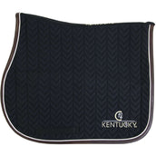 Kentucky Schabracke Springen Fishbone Leder Schwarz