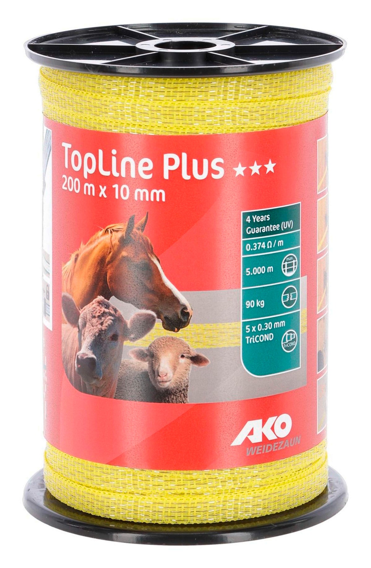 Ako Weidezaunband TopLine Plus TriCond Gelb