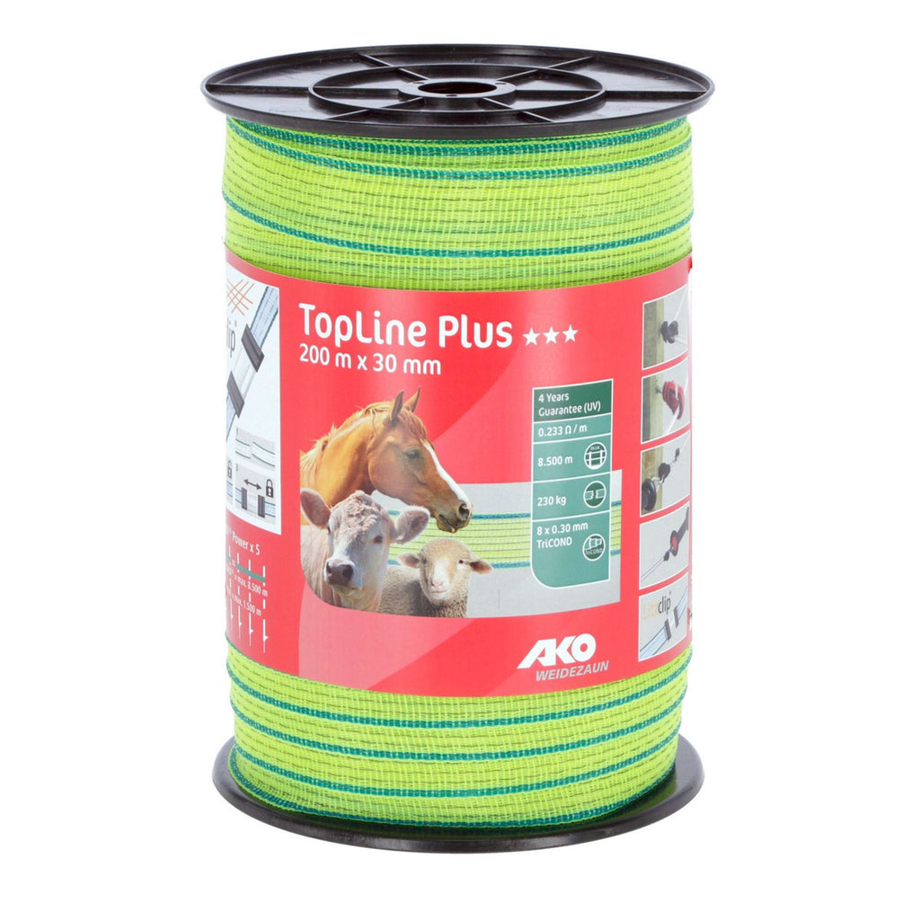 Ako Weidezaunband TopLine Plus TriCond Gelb/Blau