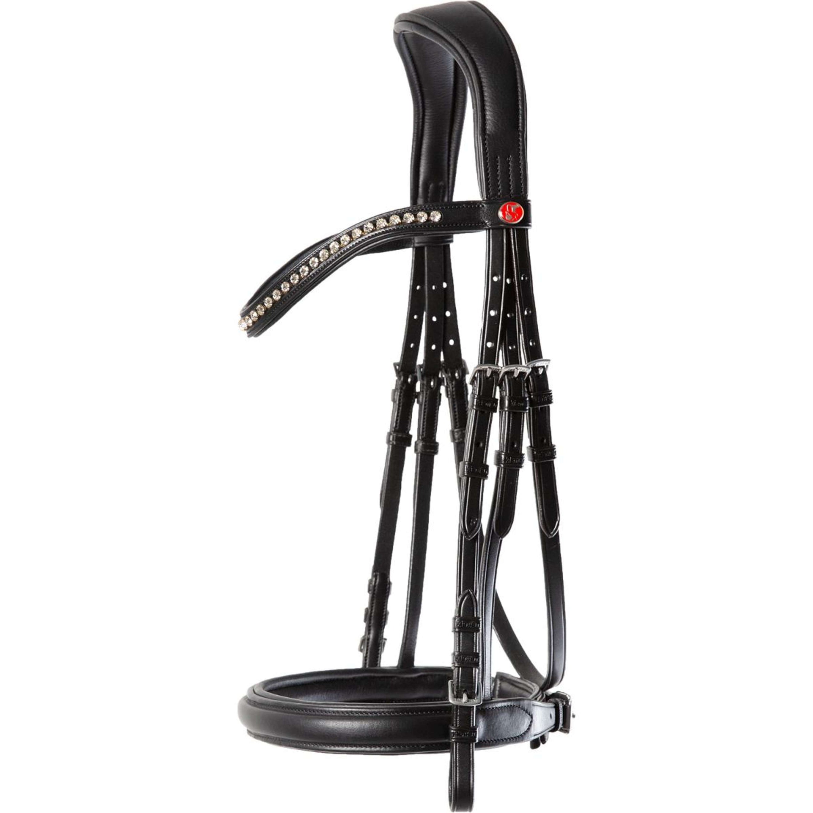 Kieffer Trense Ultrasoft Sue Mit Kristallen Schwarz/Weiß Kieffer Trense Ultrasoft Sue Mit Kristallen Schwarz/Weiß