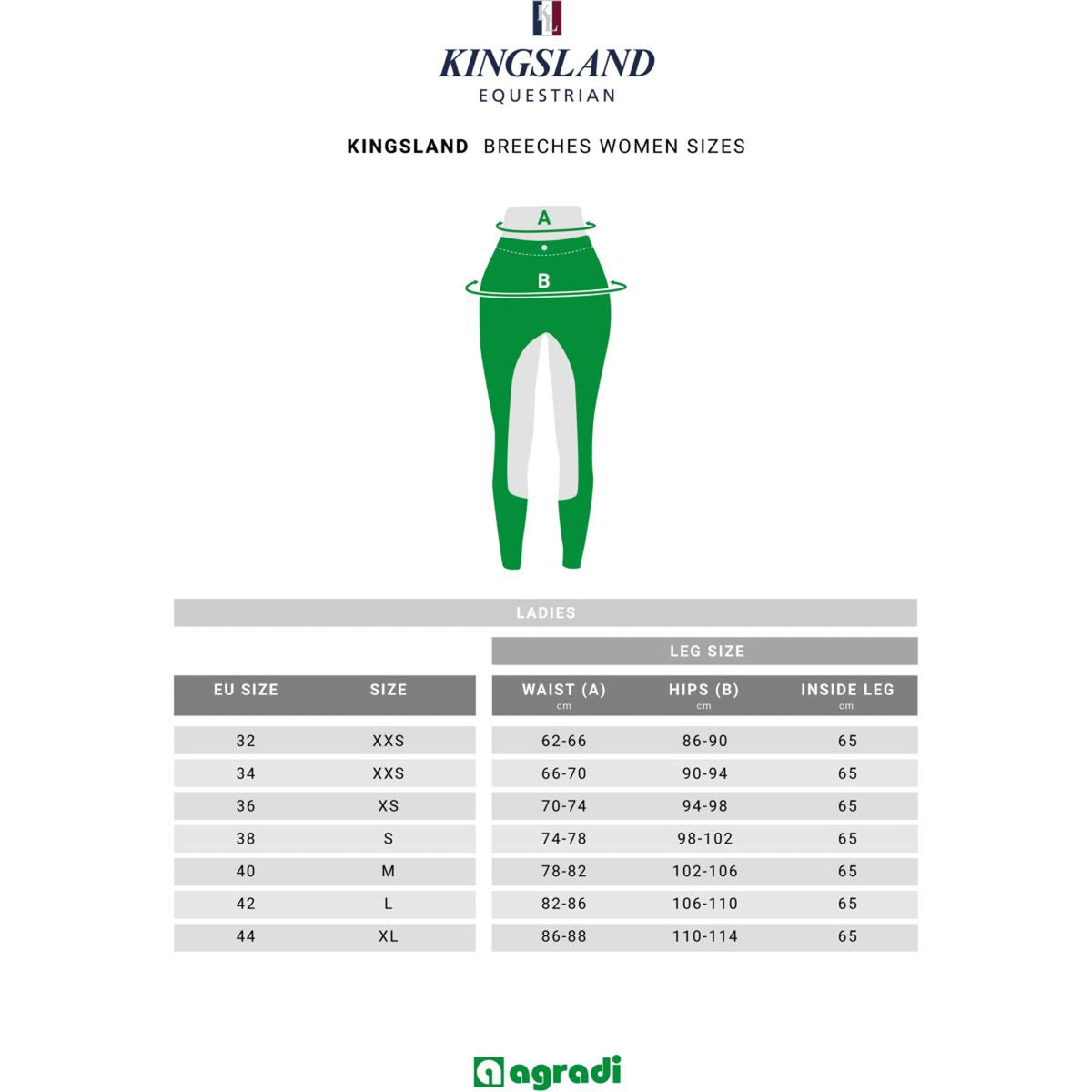 Kingsland Reithose Kadi E-Tec mit Knie-Grip Damen Grau