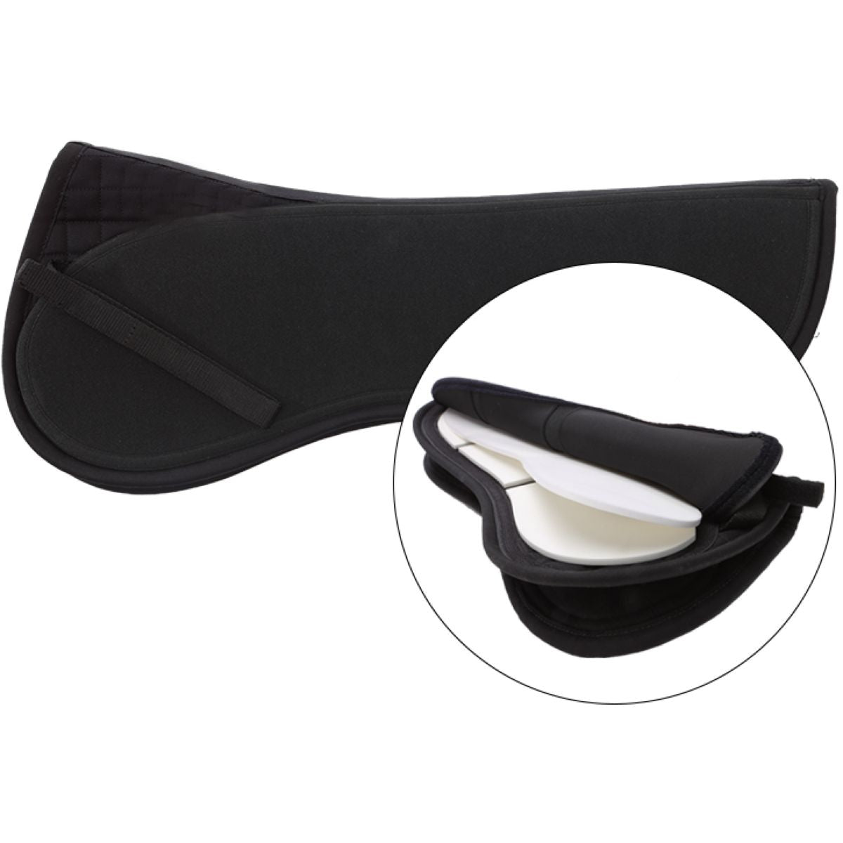 Kavalkade Sattelunterleger Kavaltop-Vario Ausgeschnitten Schwarz