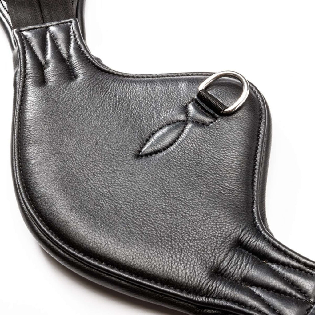 Kavalkade Dressurgurt Casper Soft Leather mit Gummizug Schwarz