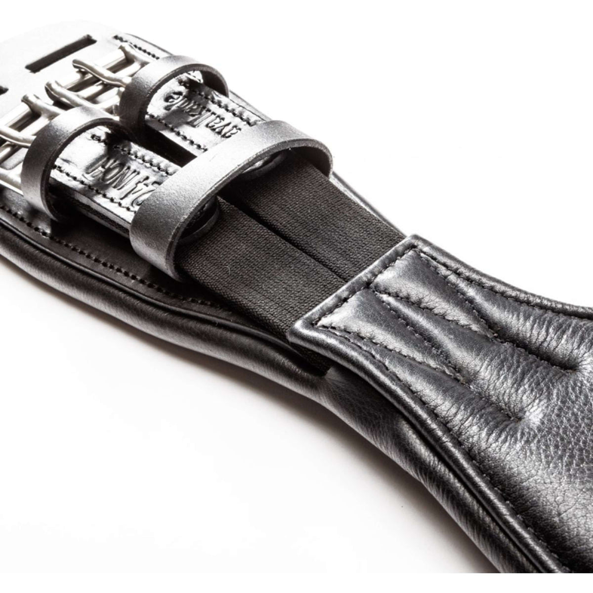 Kavalkade Dressurgurt Casper Soft Leather mit Gummizug Schwarz