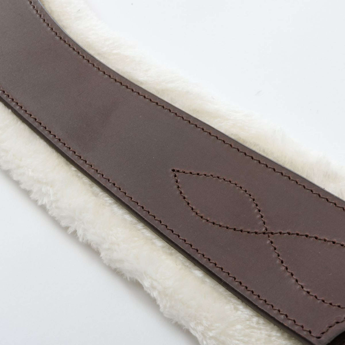 Kavalkade Vielseitigkeitsgurt Casper Oiled Leather Kunstfell mit Gummizug Braun/Natural