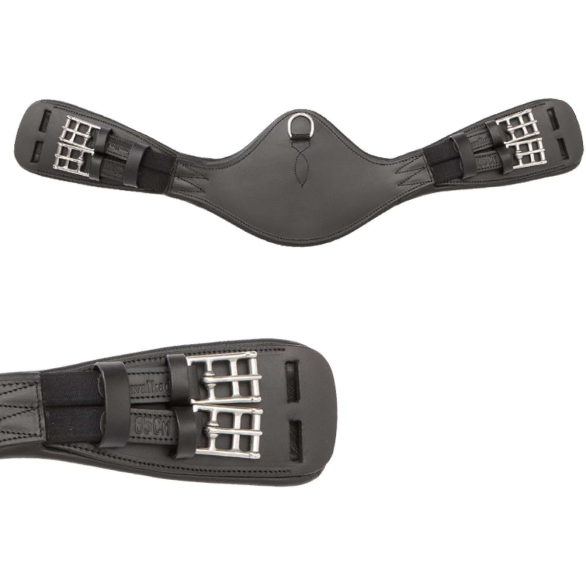 Kavalkade Dressurgurt Casper Oiled Leather mit Gummizug Schwarz