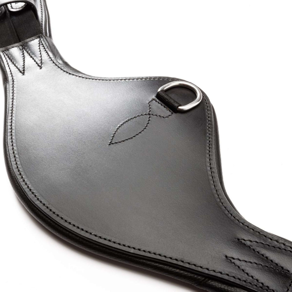 Kavalkade Dressurgurt Casper Oiled Leather mit Gummizug Schwarz