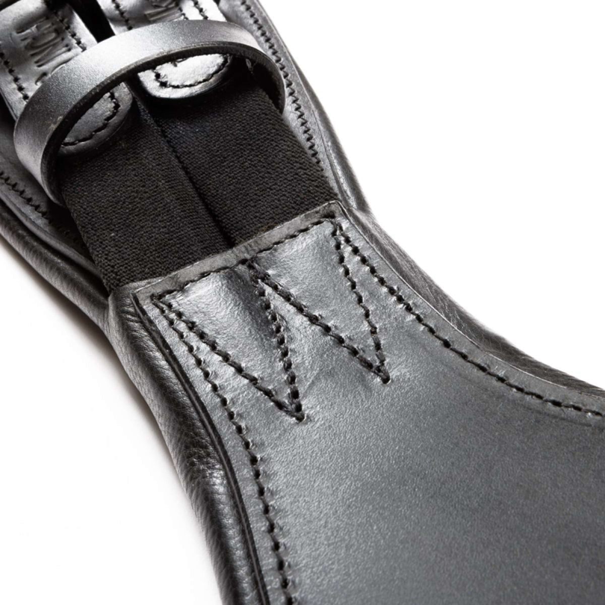 Kavalkade Dressurgurt Casper Oiled Leather mit Gummizug Schwarz