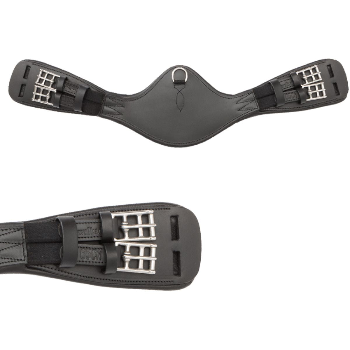 Kavalkade Dressurgurt Casper Oiled Leather mit Gummizug Schwarz