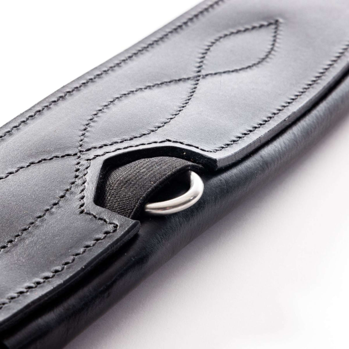 Kavalkade Dressurgurt Atlas Oiled Leather mit Gummizug Schwarz