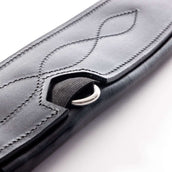 Kavalkade Dressurgurt Atlas Oiled Leather mit Gummizug Schwarz