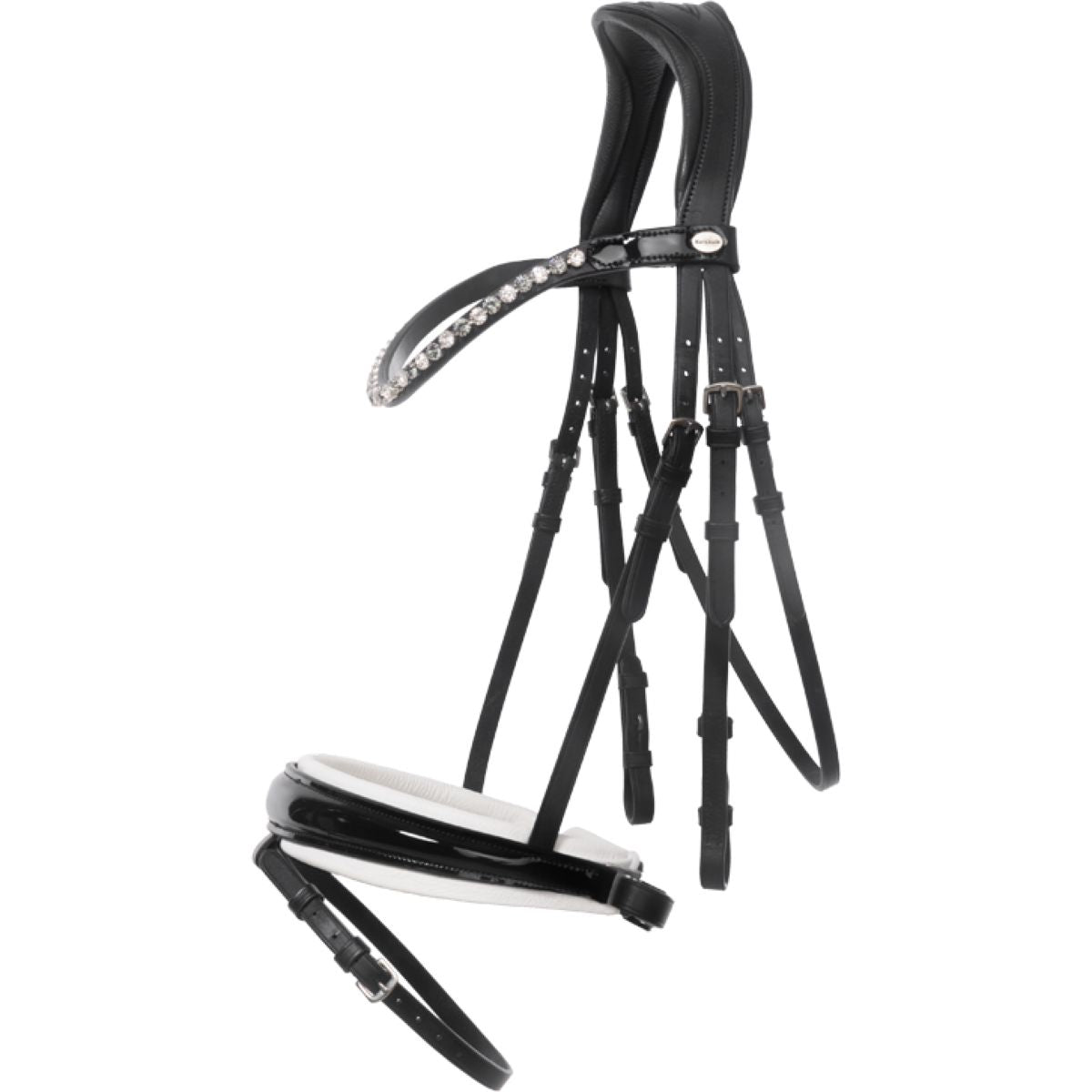 Kavalkade Zaum Liliana Schwarz/Lack/Weiß