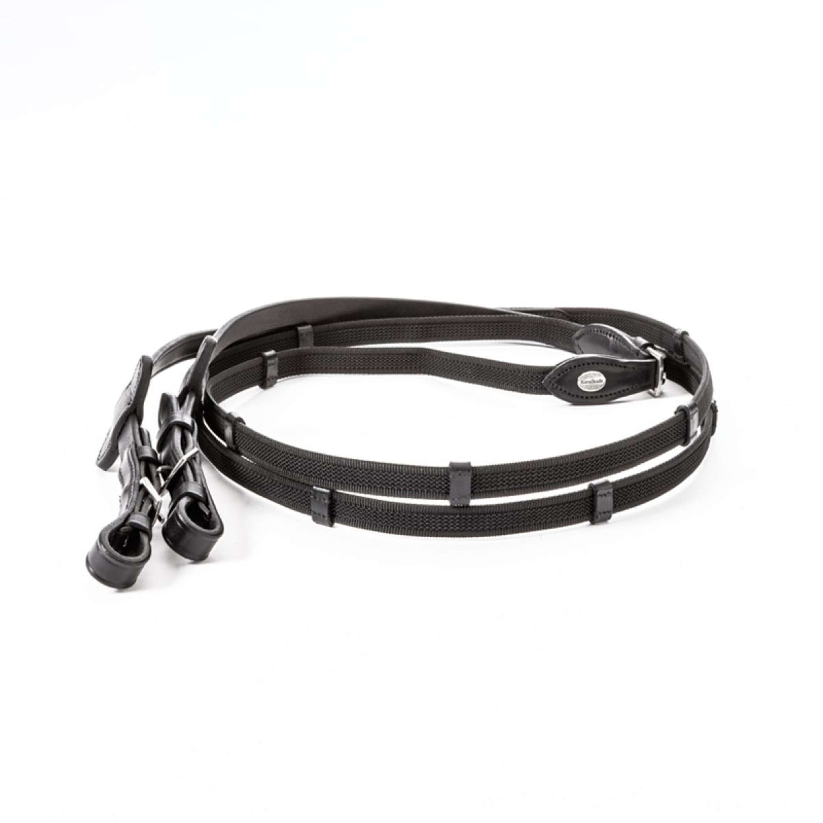 Kavalkade Zügel mit Stops 16mm Schwarz Kavalkade Zügel mit Stops 16mm Schwarz