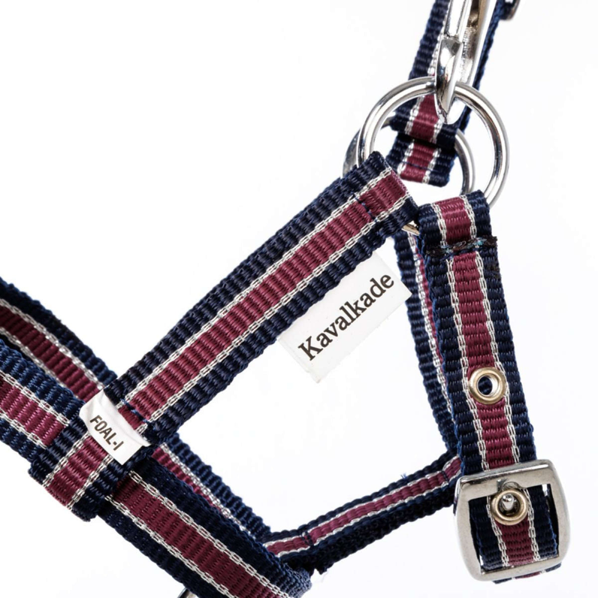 Kavalkade Halfter Foal/Yearling Marineblau/Bordeaux/Silber