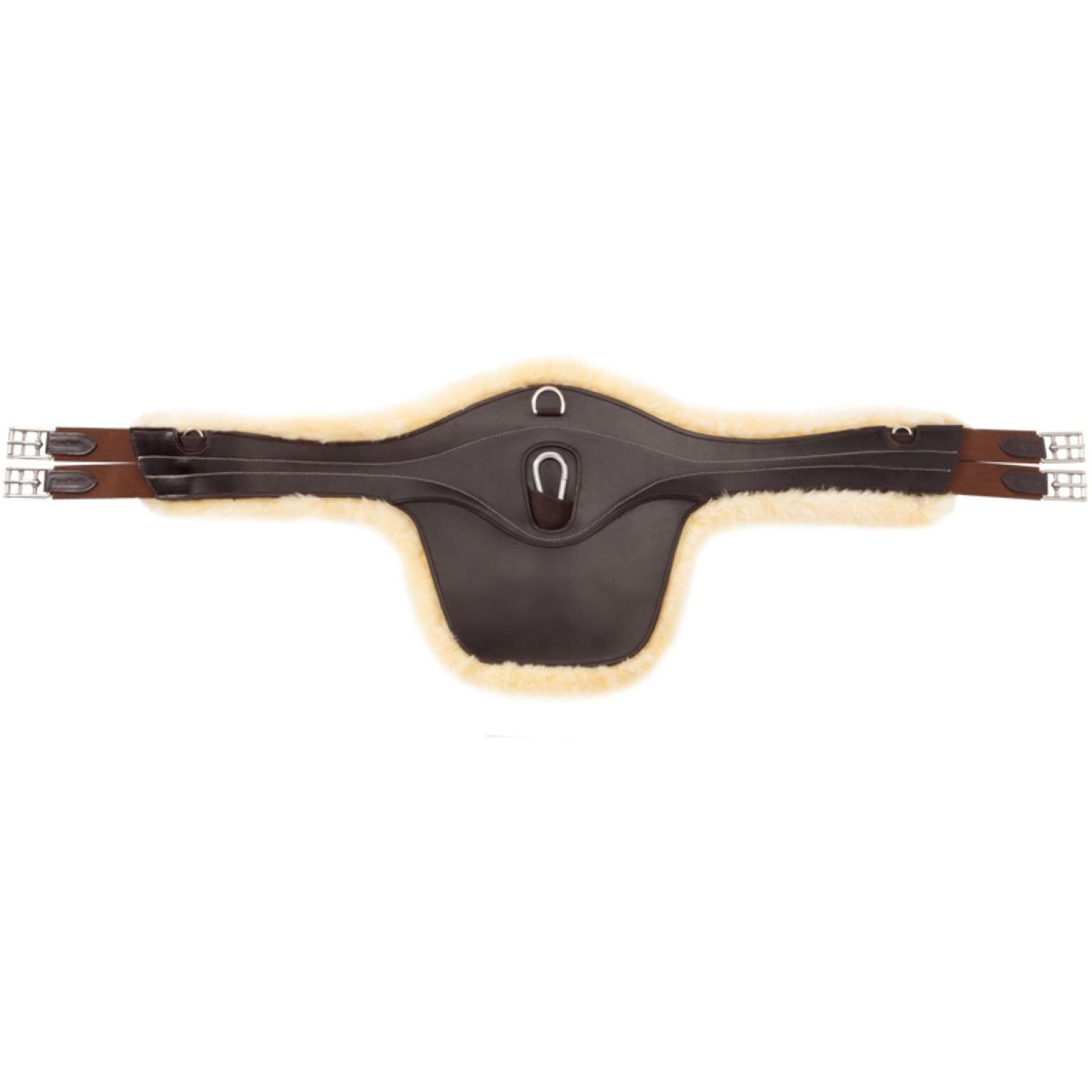 Kavalkade Sattelgurt Excellence mit Lammfell Braun