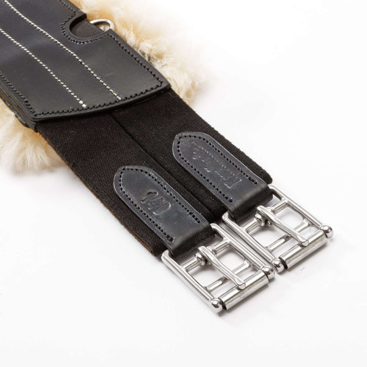 Kavalkade Sattelgurt Excellence mit Lammfell Schwarz