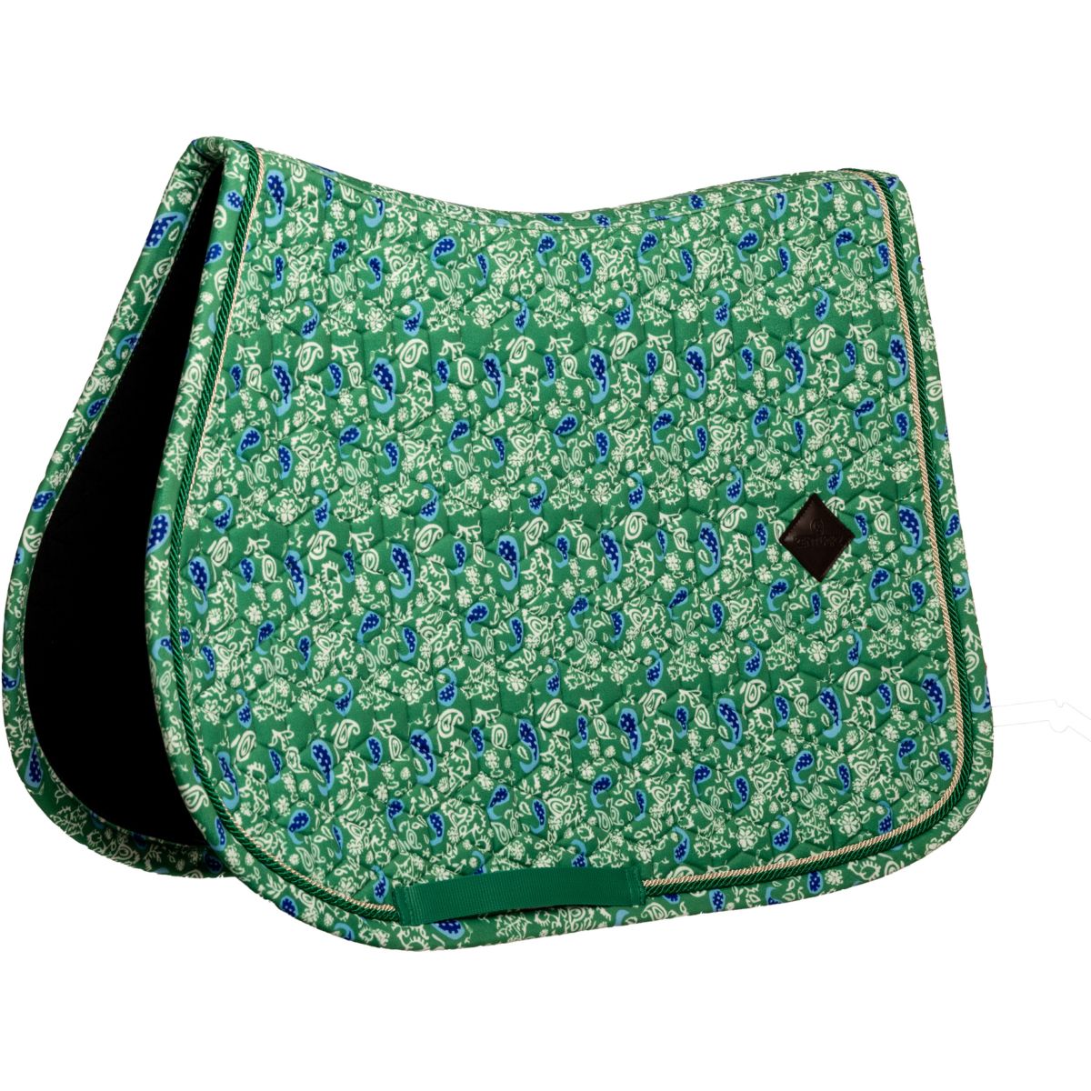 Kentucky Schabracke Velvet Paisley Garden Springen Grün/Navy