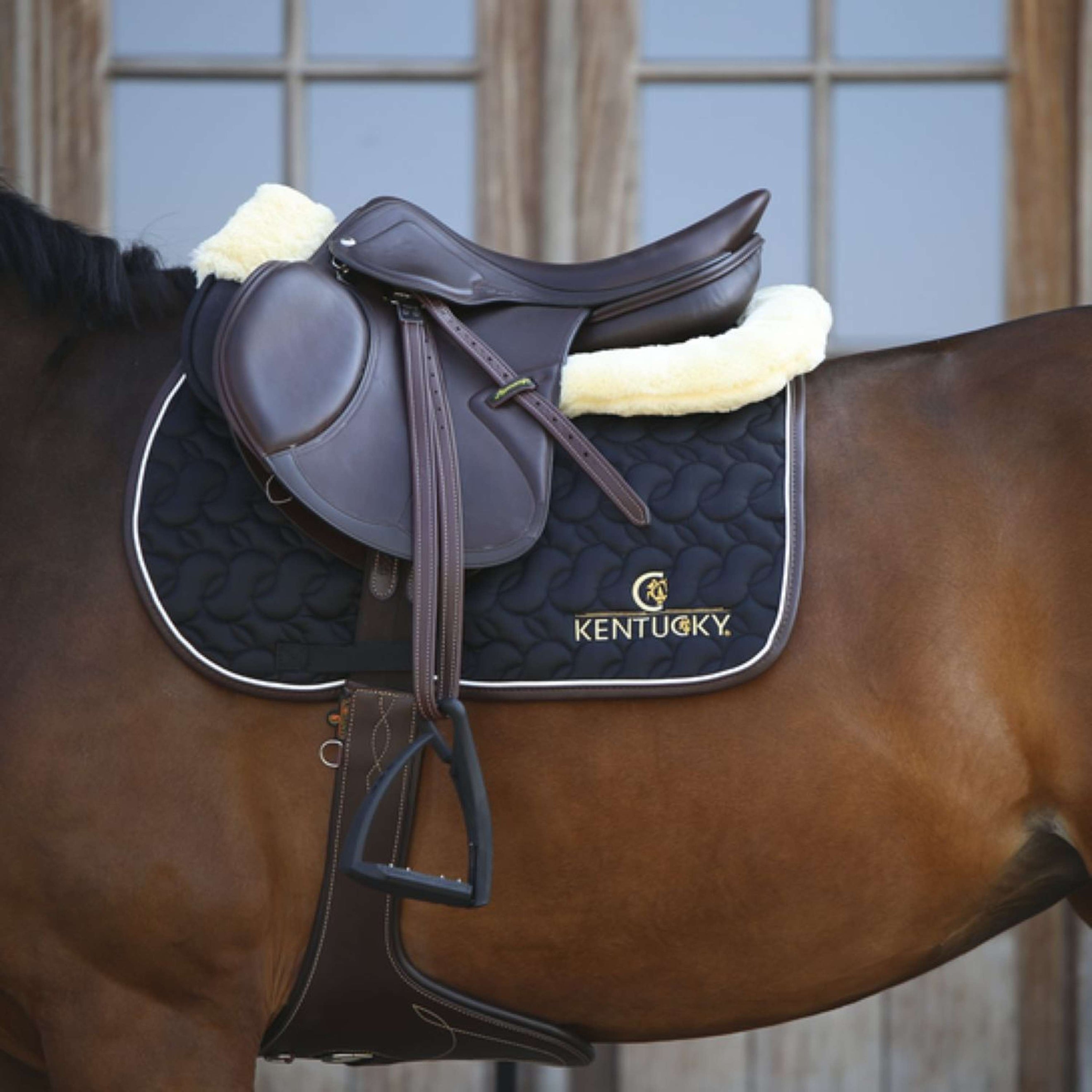 Kentucky Spring Sattelgurt Stud Braun Kentucky Spring Sattelgurt Stud Braun