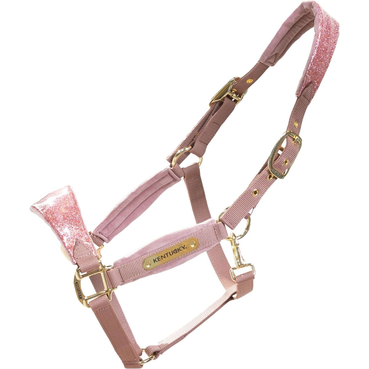 Kentucky Horsewear Halfter Velvet Glitter Unicorn Altrosa