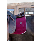 Kentucky Dressur Satteldecke Classic Leder Bordeaux