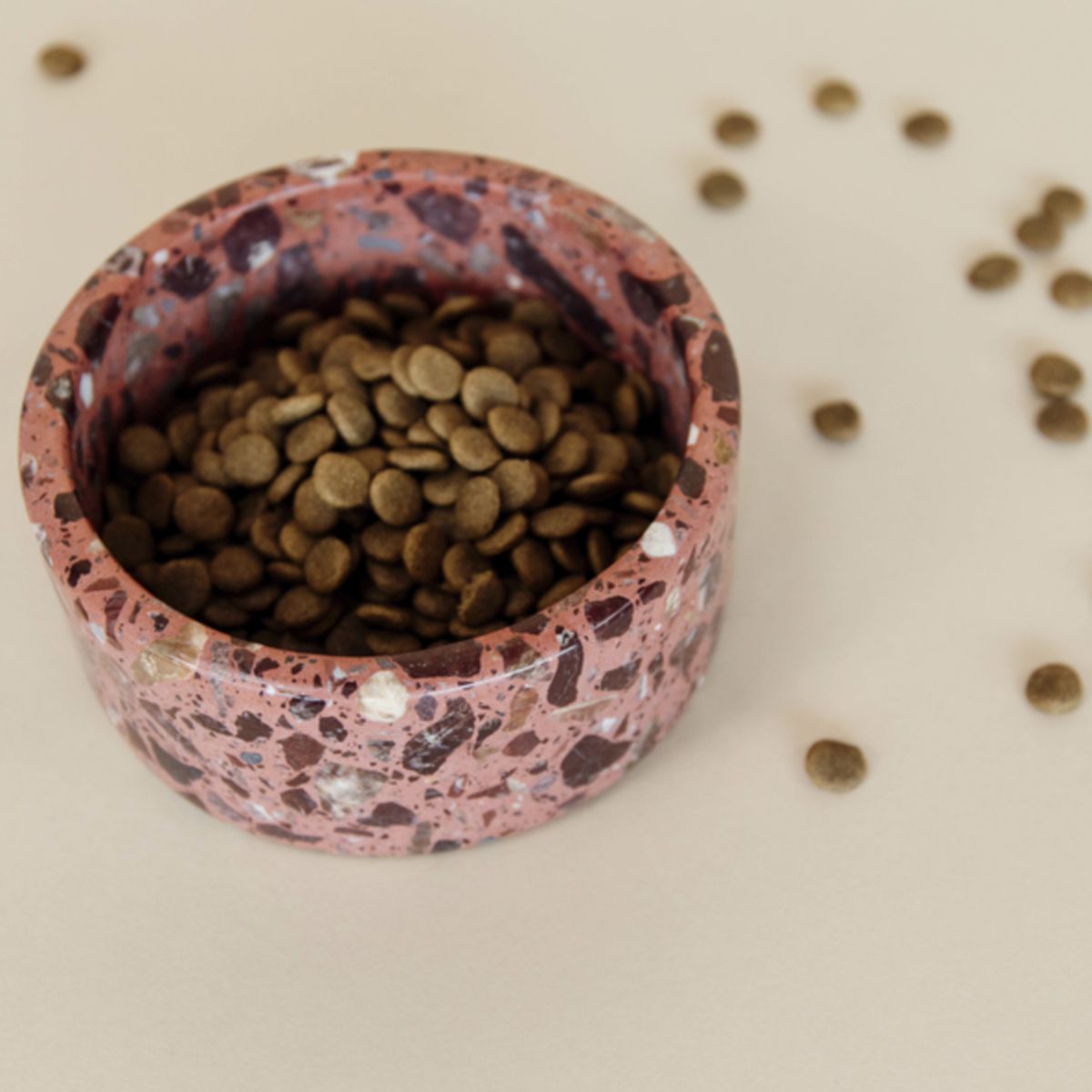 Kentucky Hundefutternapf Terrazzo Stone Braun