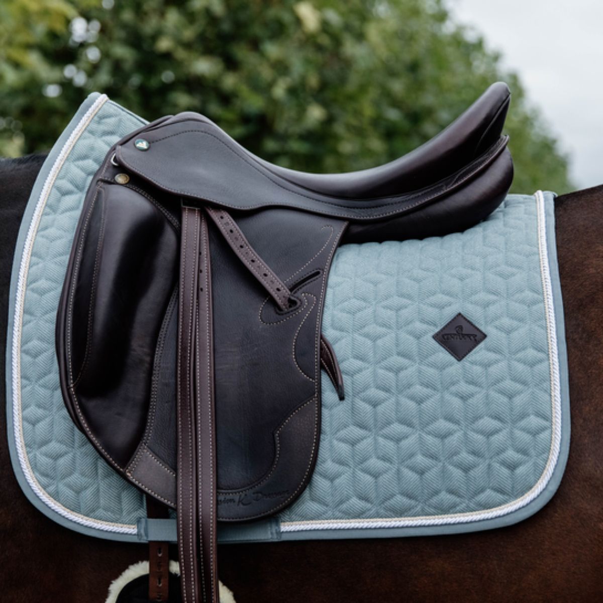 Kentucky Horsewear Schabracke Wolle Dressur Hellblau