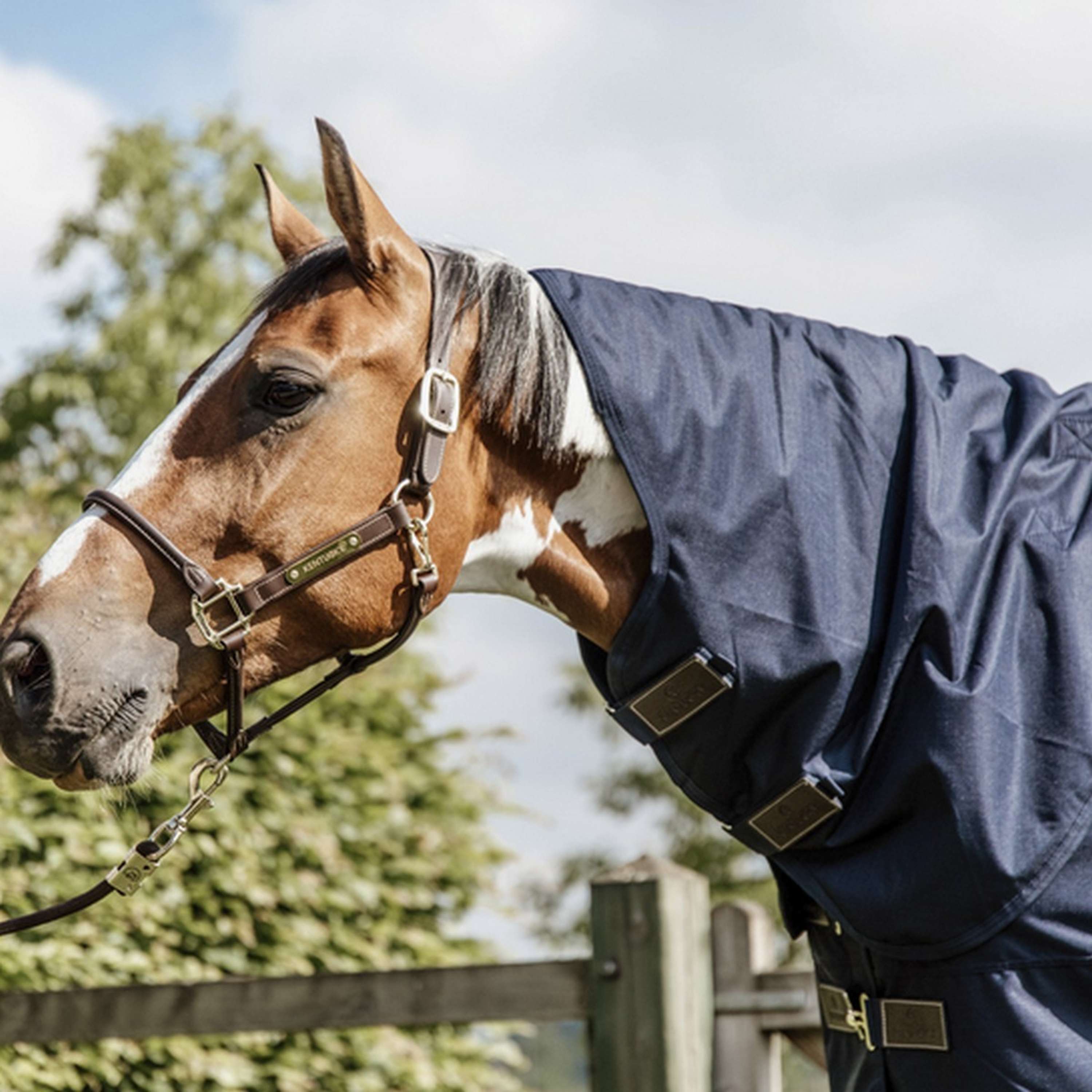 Kentucky Turnout Rug All Weather Quick Dry Fleece with Neck 150g Navy