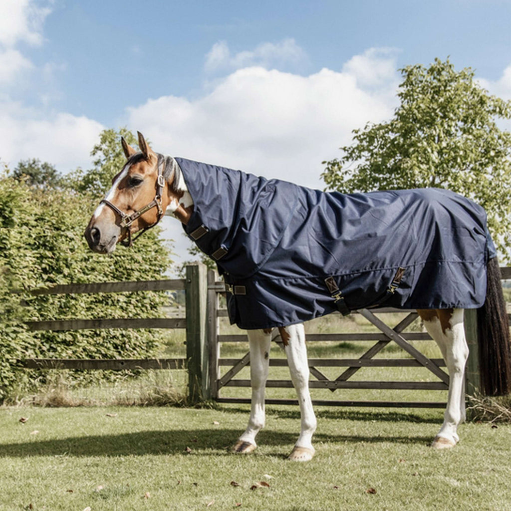 Kentucky Turnout Rug All Weather Quick Dry Fleece with Neck 150g Navy
