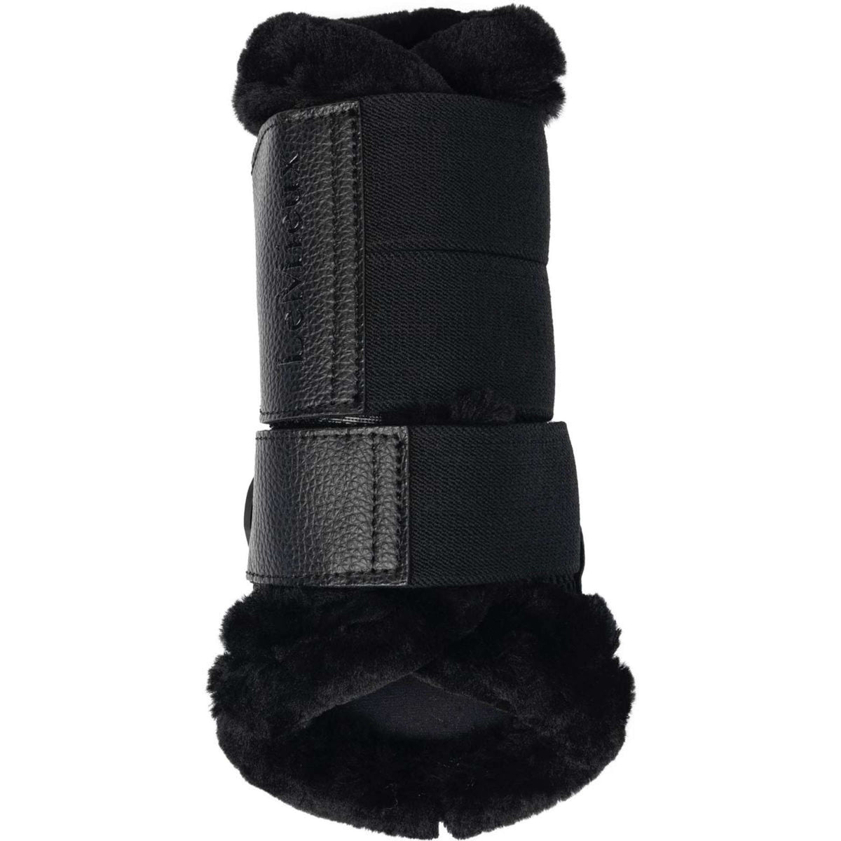 LeMieux Brushing Boots Fleece Edge Mesh Schwarz