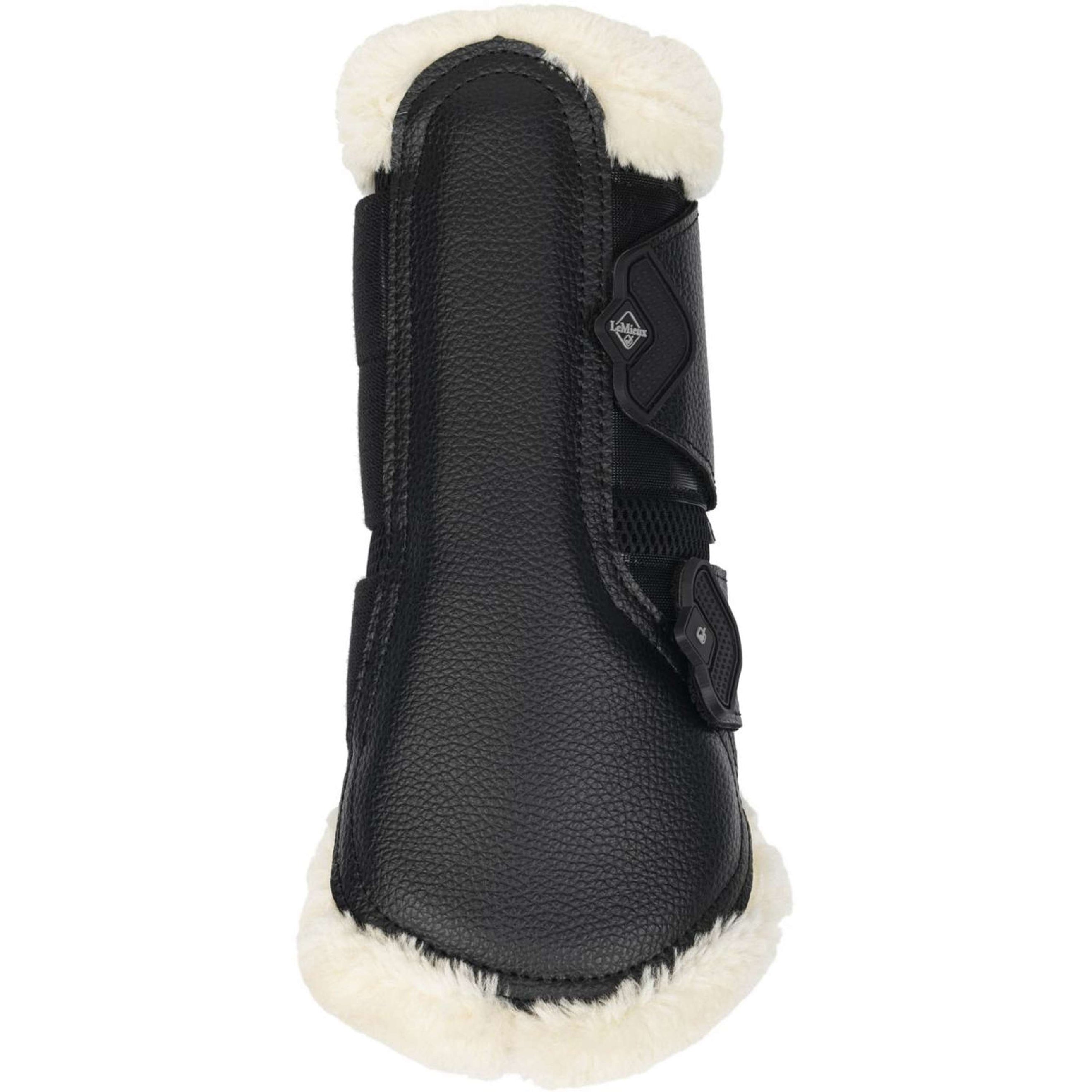 LeMieux Brushing Boots Fleece Edge Mesh Schwarz/Naturell LeMieux Brushing Boots Fleece Edge Mesh Schwarz/Naturell