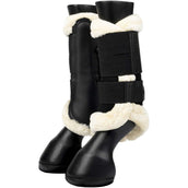 LeMieux Brushing Boots Fleece Edge Mesh Schwarz/Naturell