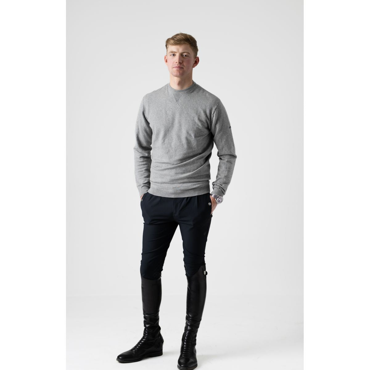 LeMieux Pullover Crew Neck Herren Grau